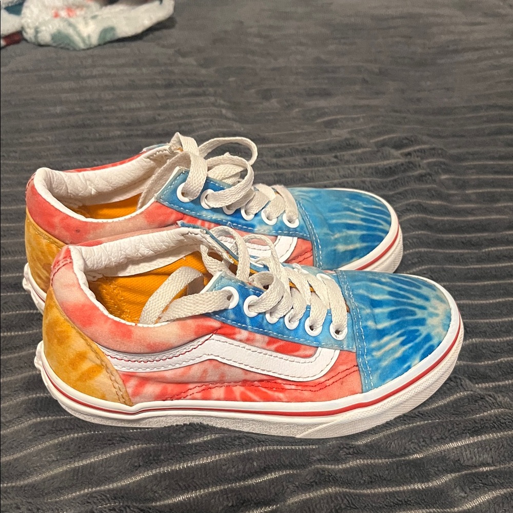 Vans Kids Colorful Tie-Dye Sneakers - Blue, Red, Yellow